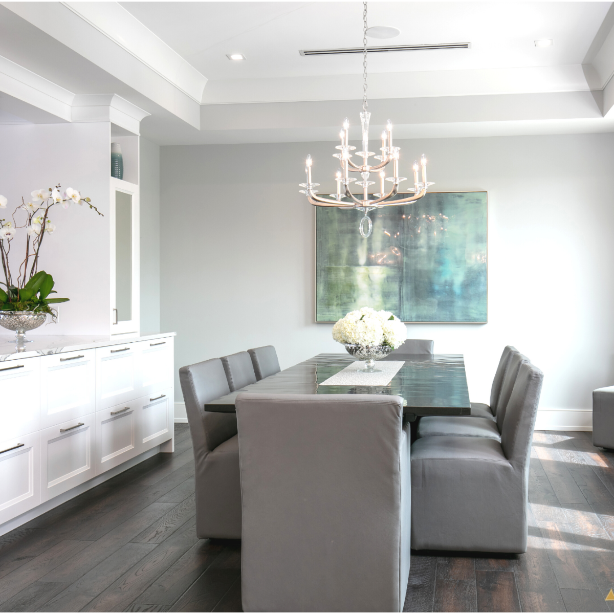Brittanicca Cambria Quartz Bar Countertops Pass through countertops white cabinets interior design flowers in vase photographed by ryan gamma white countertops marble looking countertops