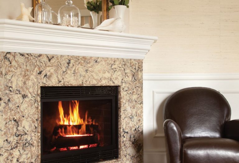 Bradshaw Cambria Quartz Fireplace Wall