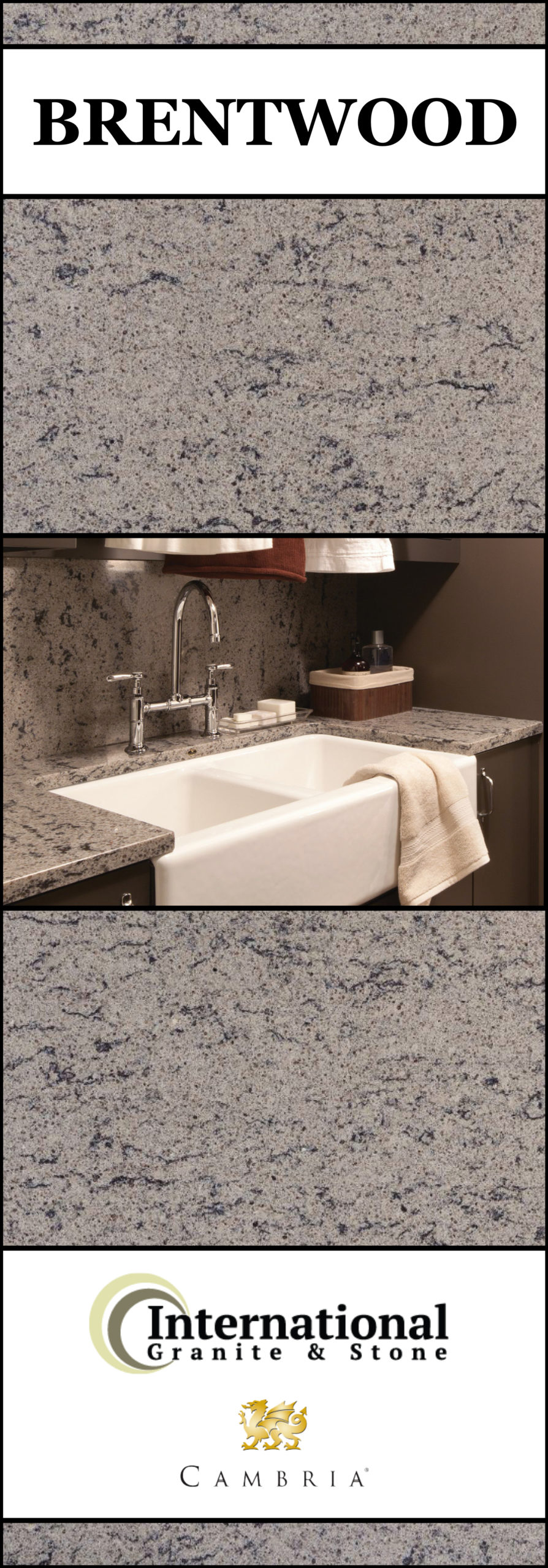 Brentwood Cambria Quartz Full Slab Pin