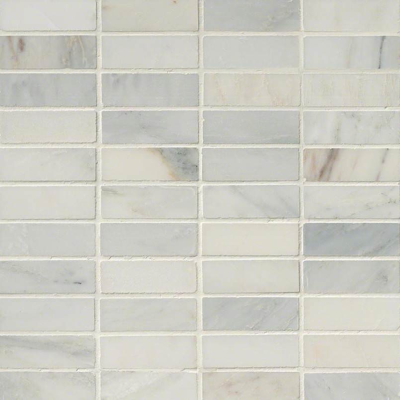 Arabescato Carrara 1×3 Honed In 12×12 Mesh