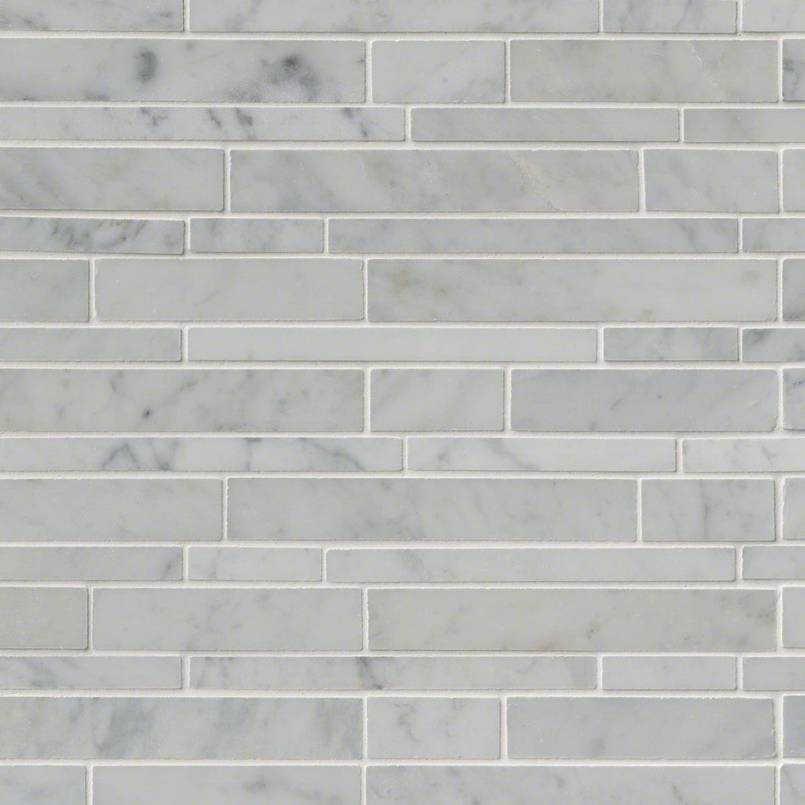 Carrara White Rsp Interlocking Pattern Polished