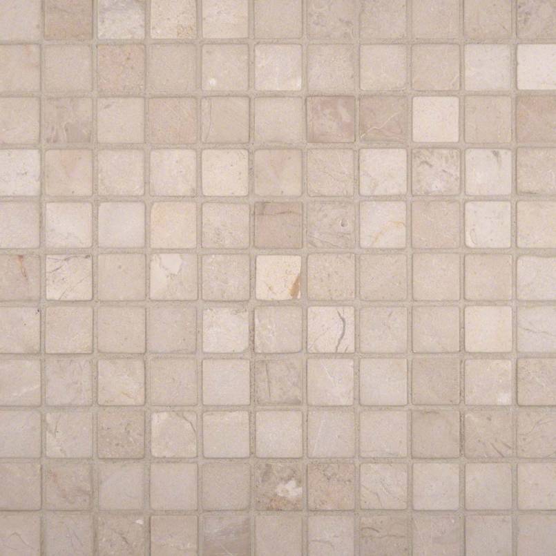 Crema Marfil 1×1 Tumbled In 12×12 Mesh