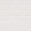 Domino White Glossy Subway Tile 2×4