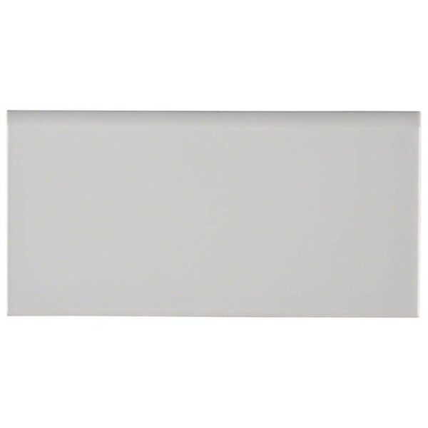 Gray Glossy 3×6 Single Bull Nose