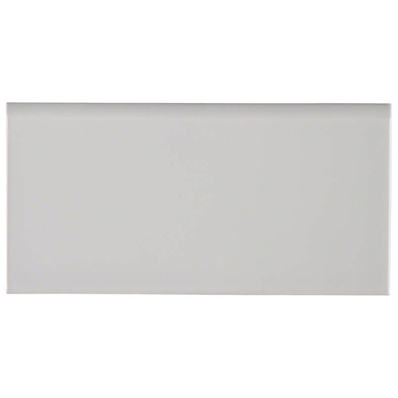Gray Glossy 3×6 Single Bull Nose