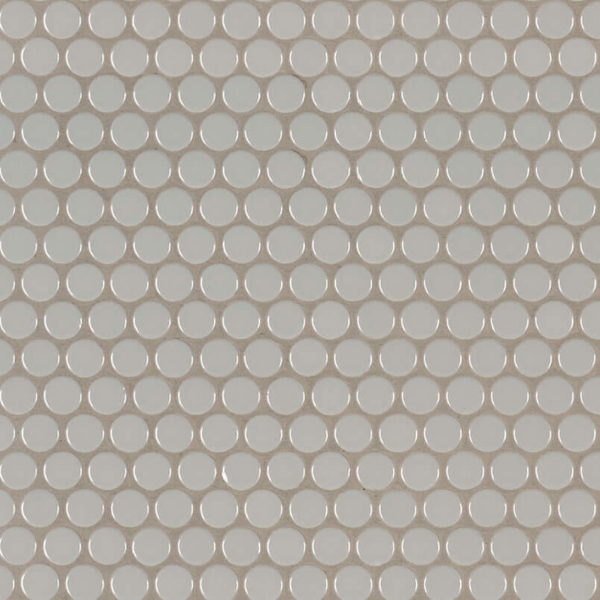 Gray Glossy Herringbone Mosaic