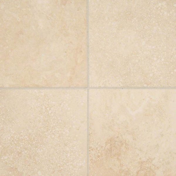 Ivory Travertine 6×6 Honed And Beveled Tile