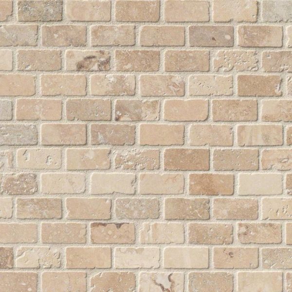 Tuscany Classic 1×2 Brick Tumbled In 12×12 Mesh