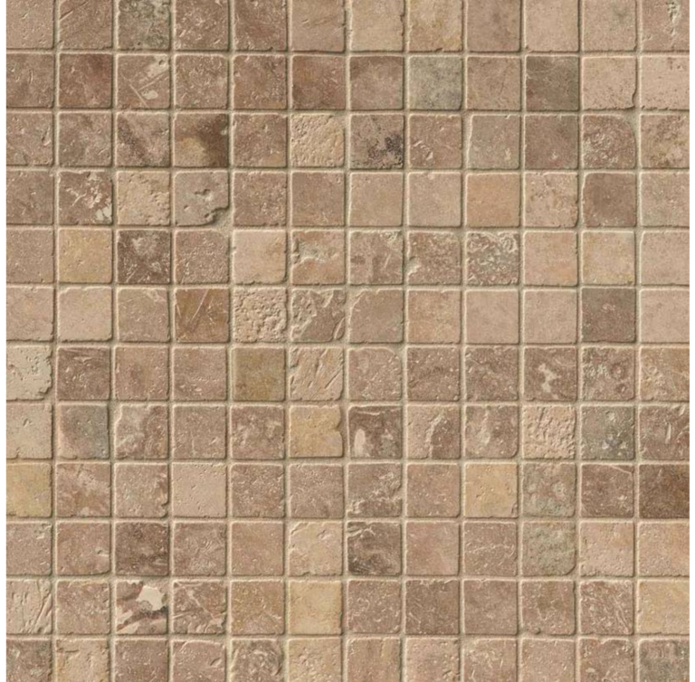 Tuscany Walnut 2×2 Tumbled In 12×12 Mesh