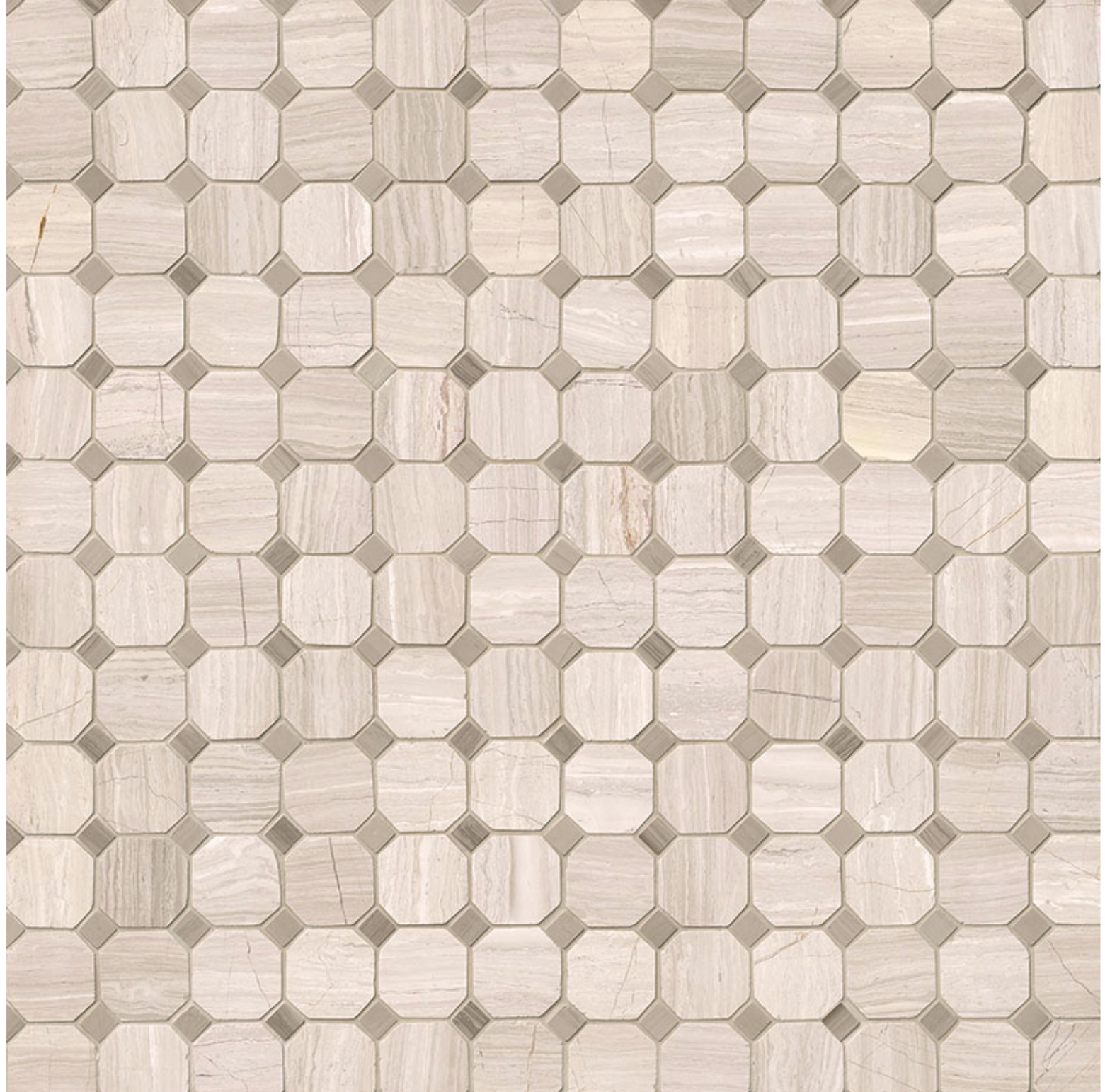 White Oak 2″ Octagon Honed