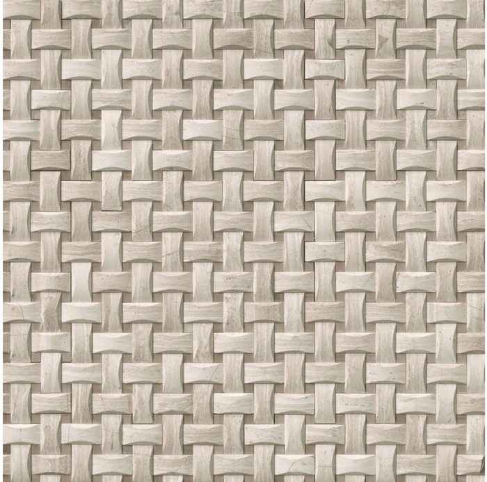 White Oak Arched Basketweave Honed