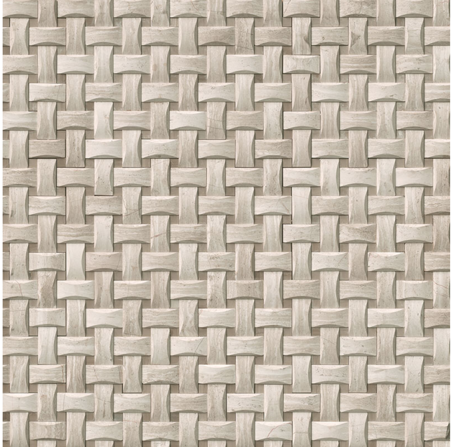 White Oak Arched Basketweave Honed