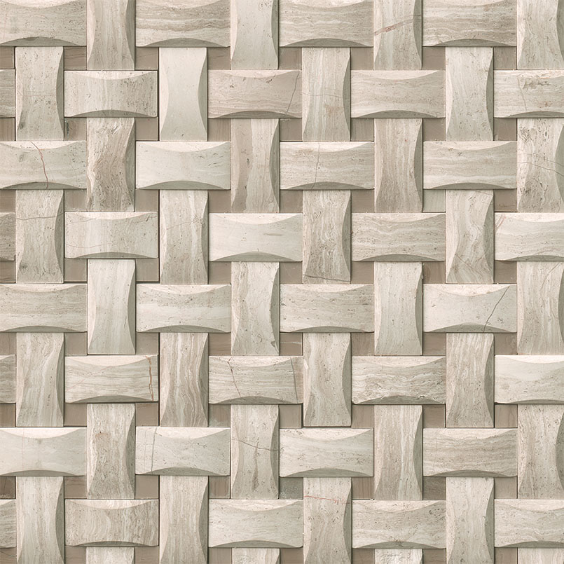 White Oak Arched Basketweave Honed