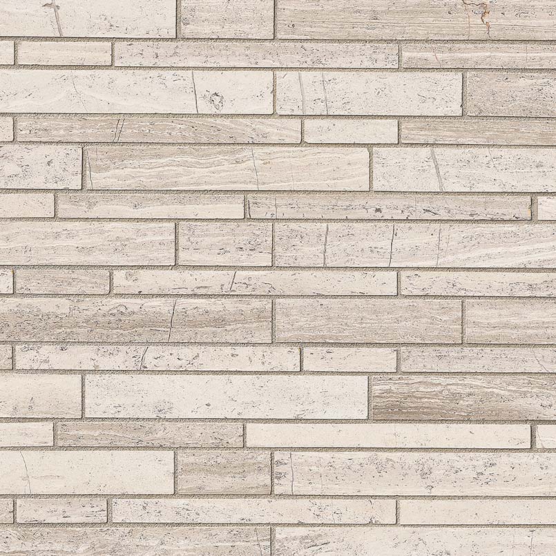 White Quarry Interlocking Pattern Honed