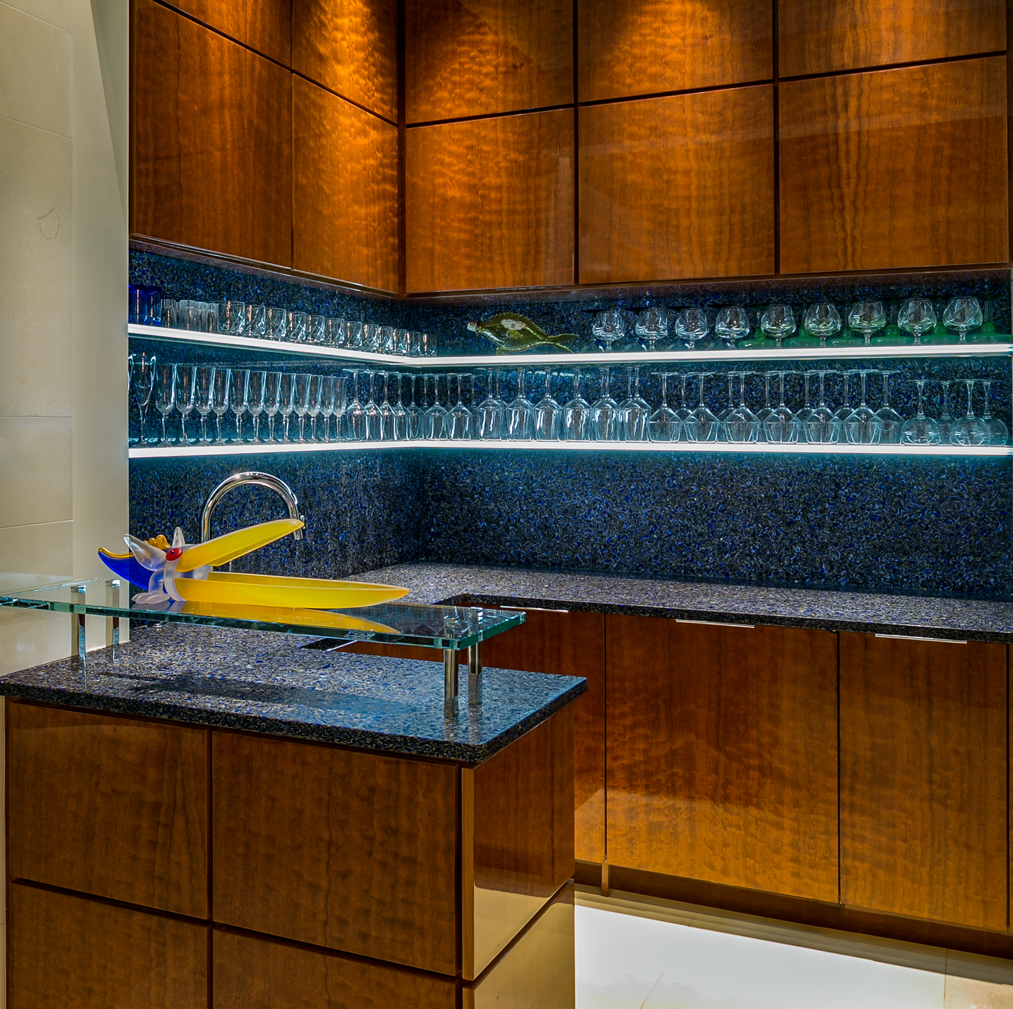 Cobalt Sky With Patina Vetrazzo