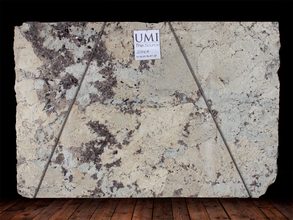 Alaska White Leather Finish Granite