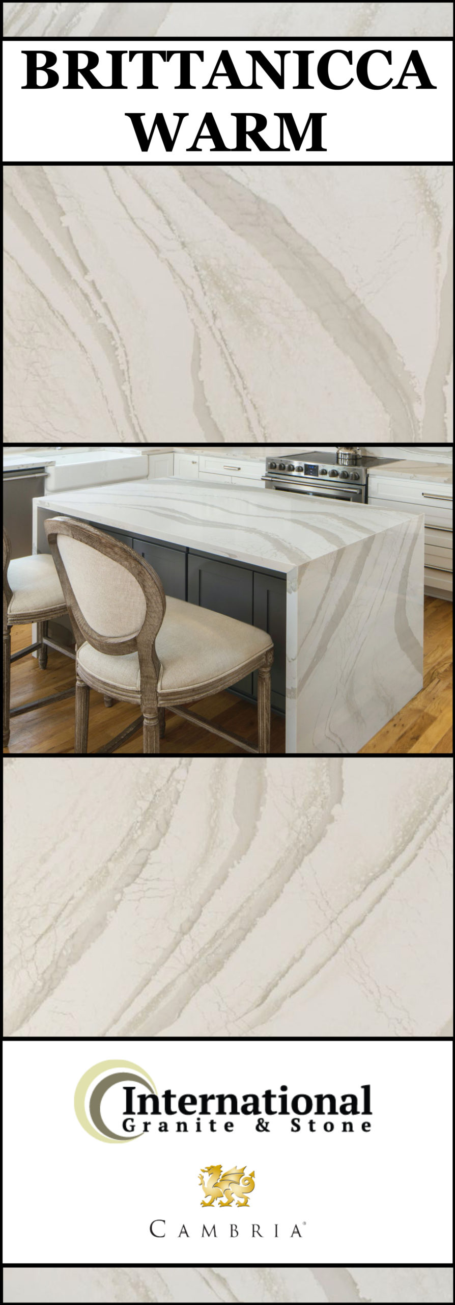 Brittanicca Warm Cambria Quartz Full Slab Pin