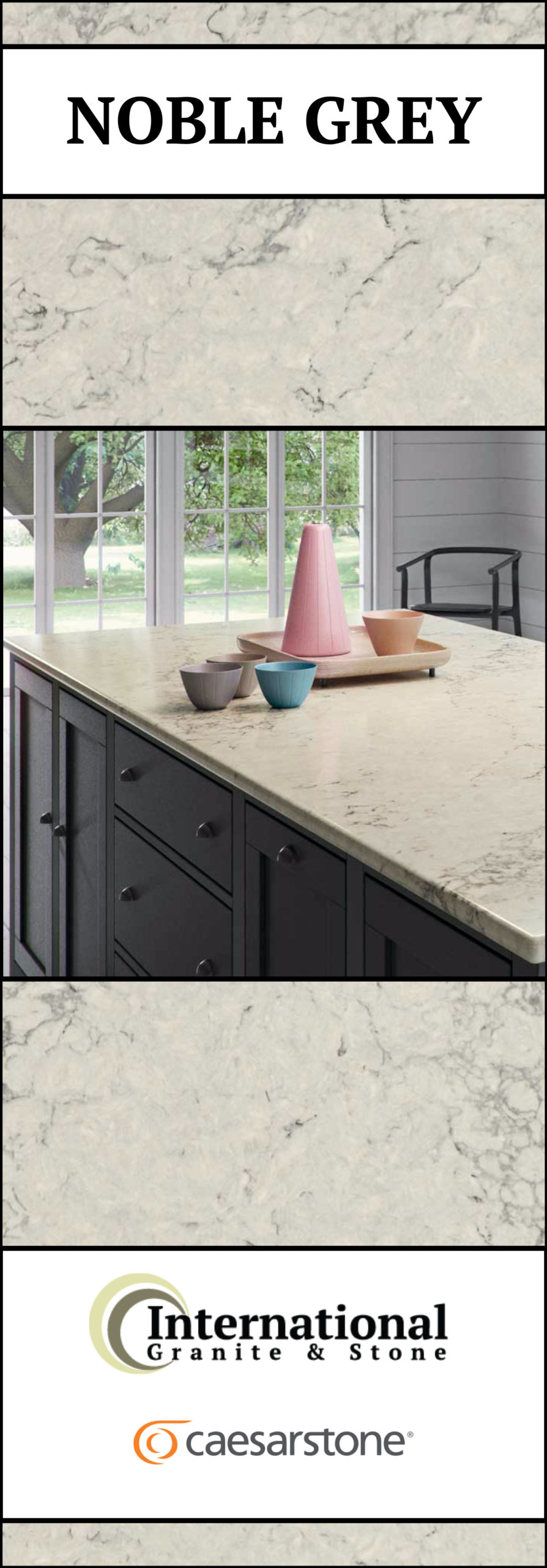 Noble Grey Caesarstone Quartz Full Slab Pinterest