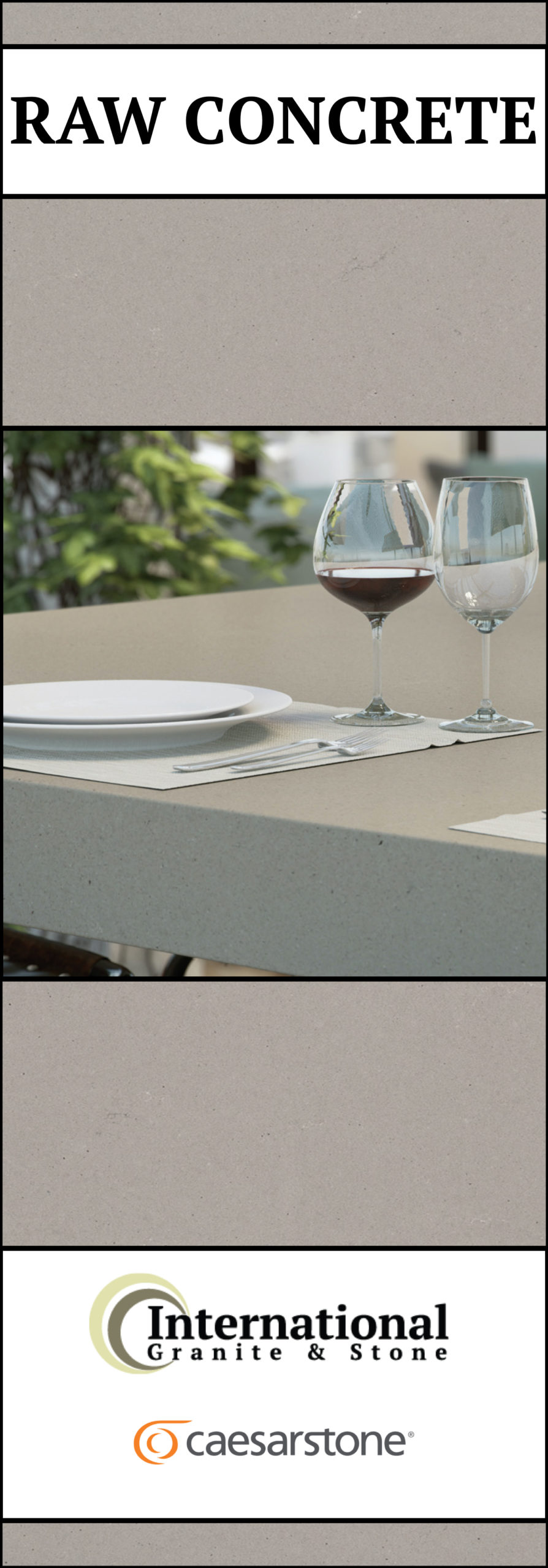 Raw Concrete Caesarstone Quartz Full Slab Pinterest