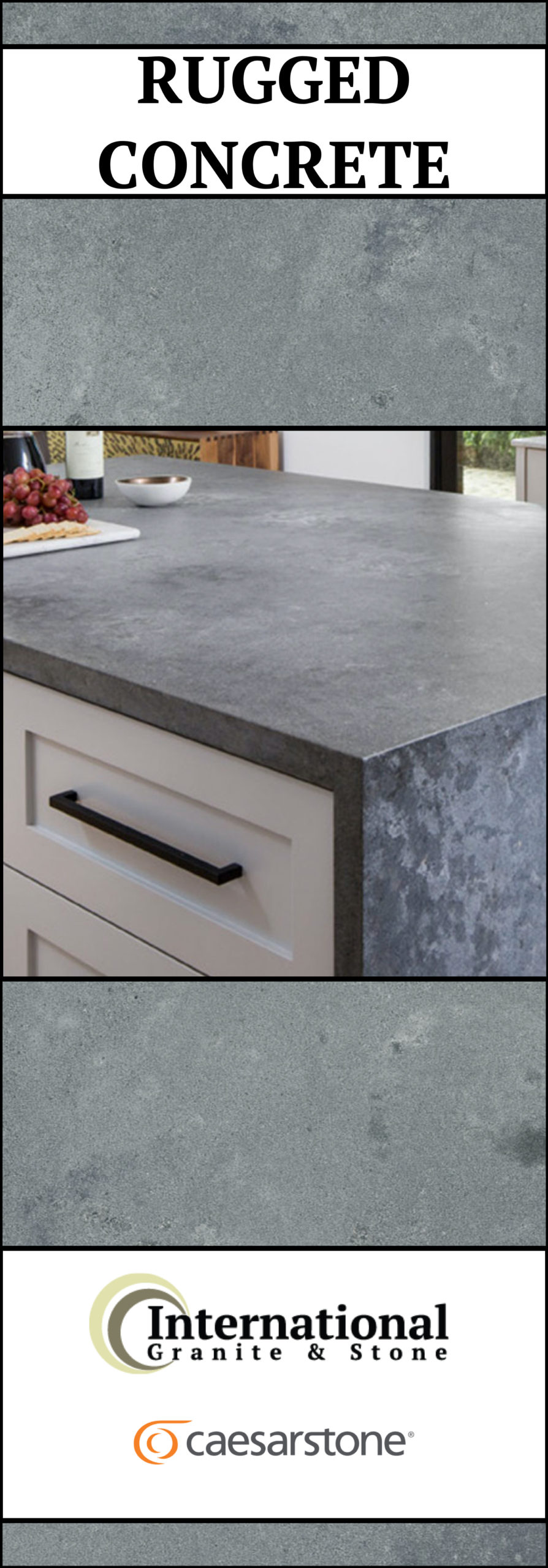 Rugged Concrete Caesarstone Quartz Full Slab Pinterest
