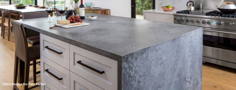 Rugged Concrete Caesarstone Quartz Kitchen
