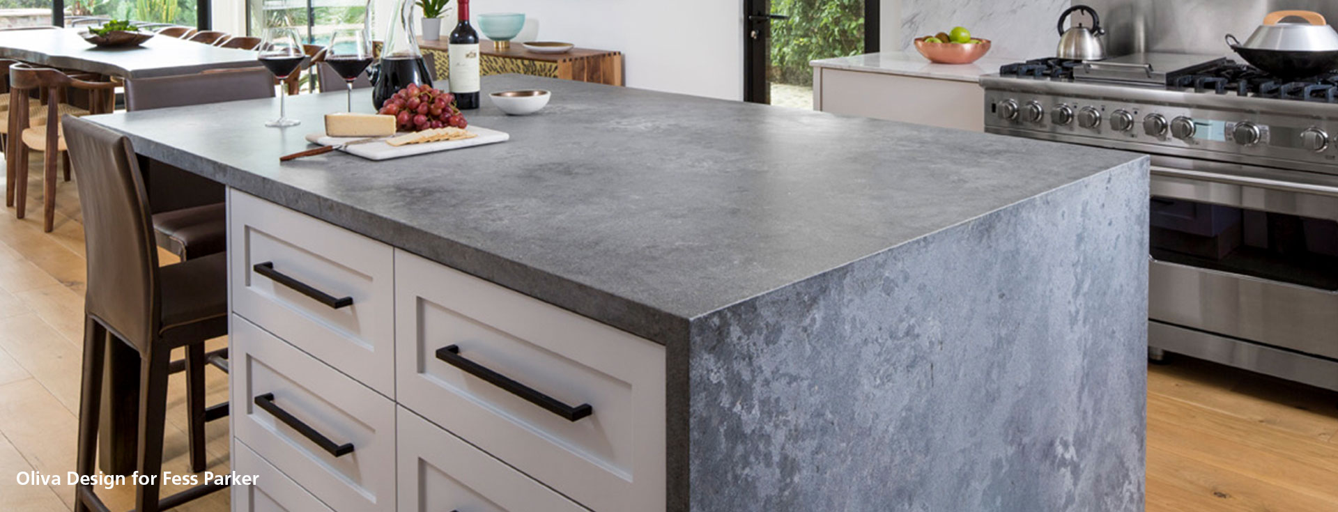 Rugged Concrete Caesarstone Quartz Kitchen