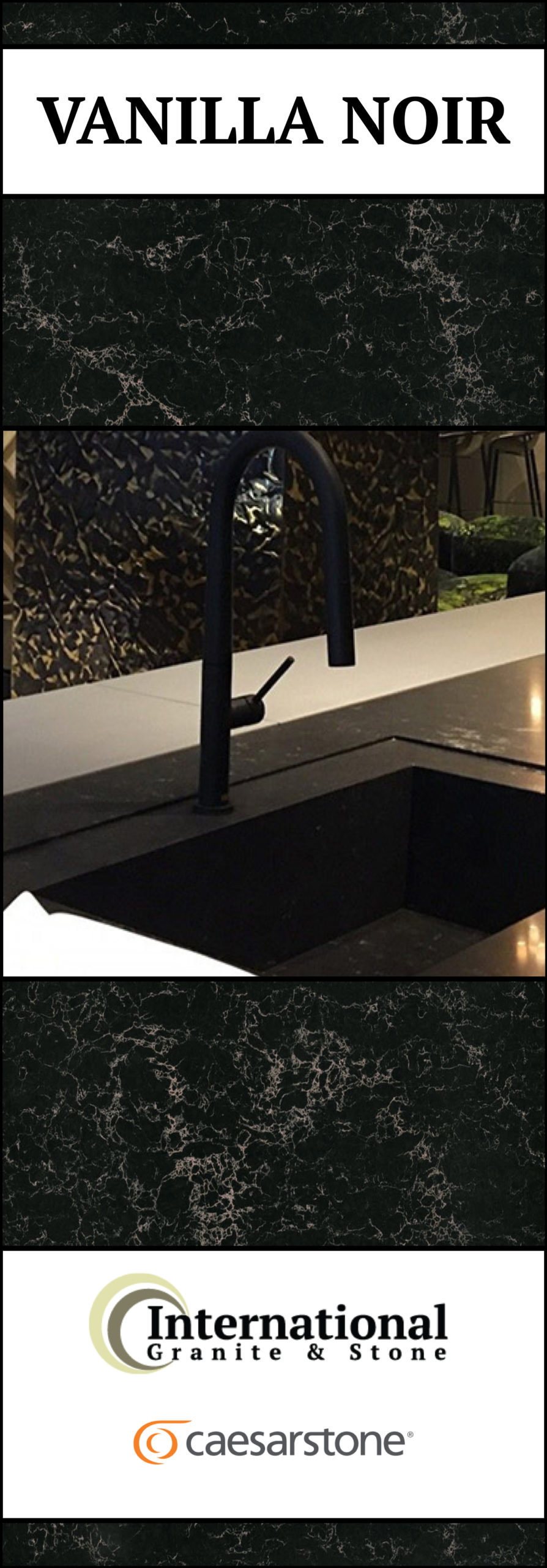 Vanilla Noir Caesarstone Quartz Full Slab Pinterest