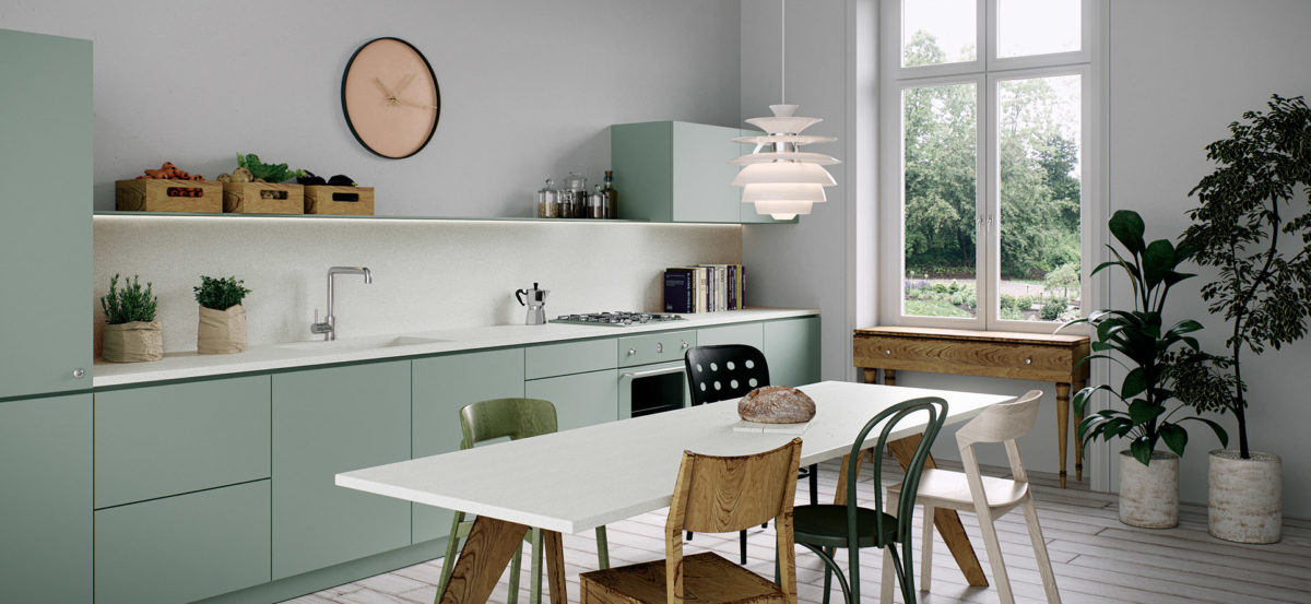 Intense White Caesarstone Quartz Kitchen
