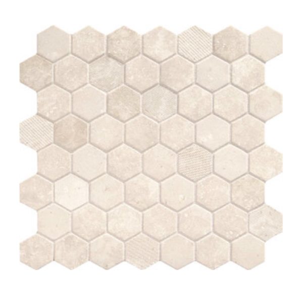 Daltile Vintage Hex VH05 1.5 Inch Hexagon Antique Beige