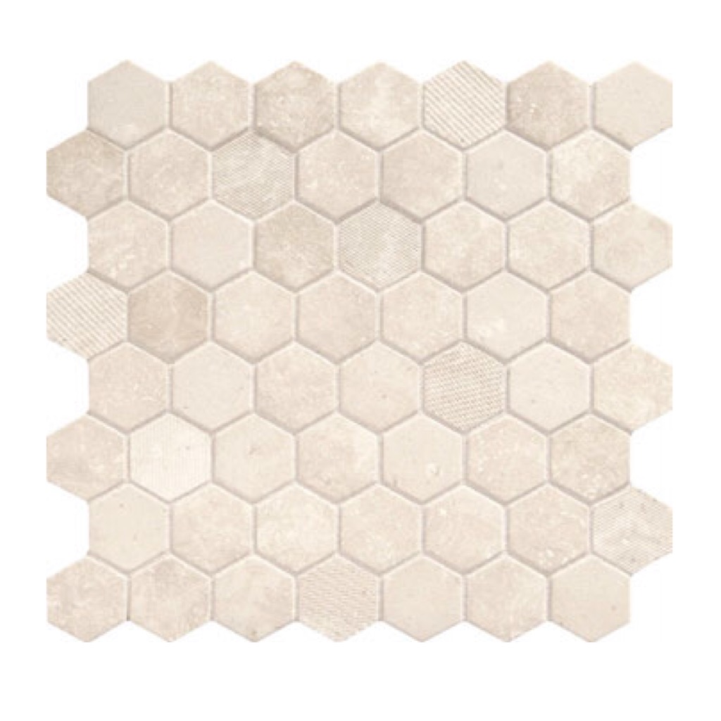 Daltile Vintage Hex VH05 1.5 Inch Hexagon Antique Beige