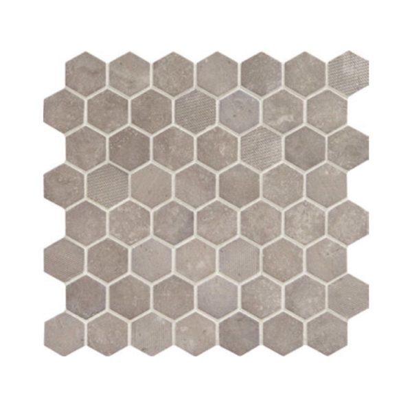 Daltile Vintage Hex VH07 1.5 Inch Hexagon Artifact Gray