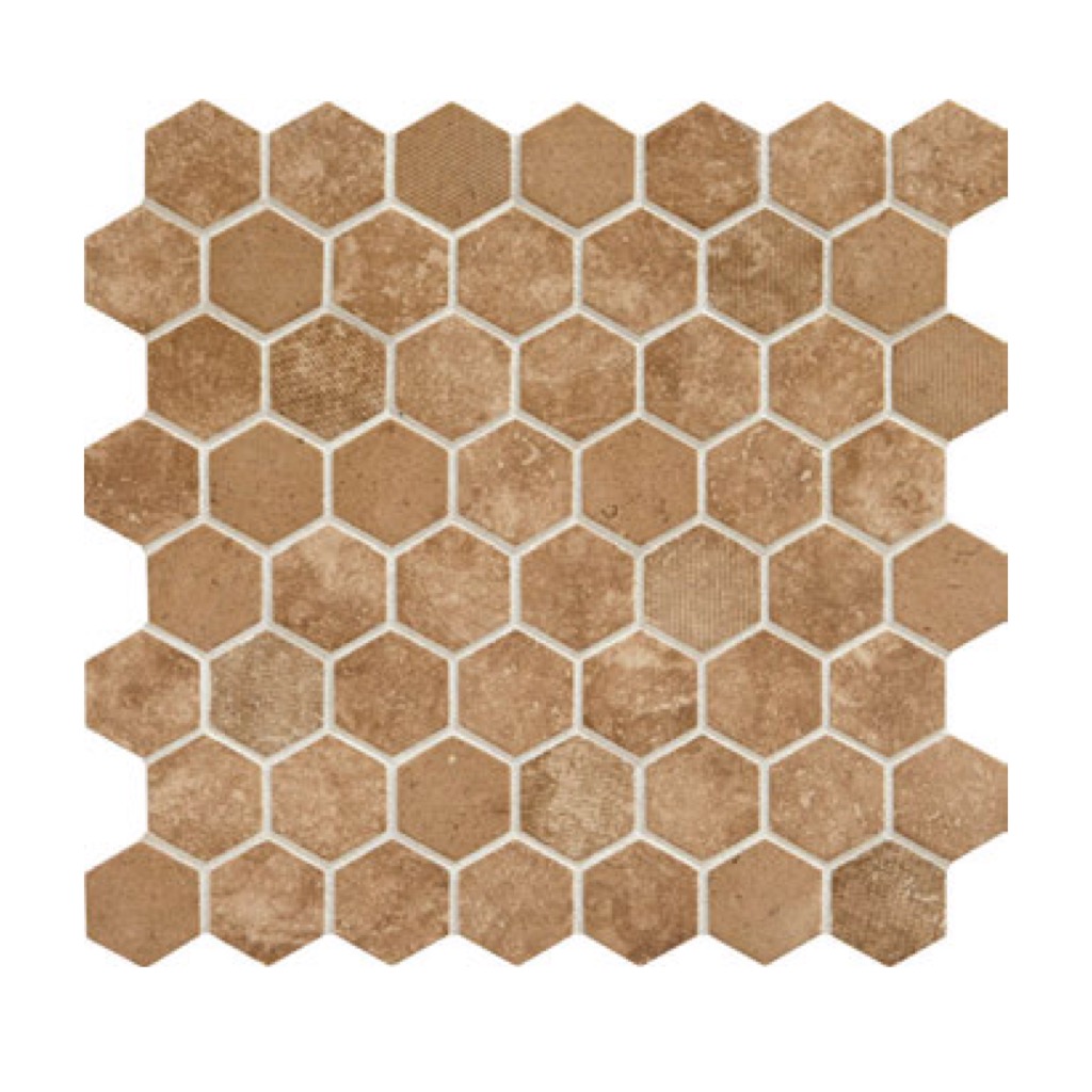 Daltile Vintage Hex VH08 1.5 Inch Hexagon Legacy Sepia