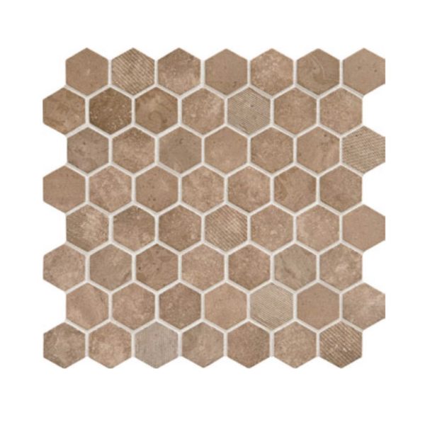 Daltile Vintage Hex VH09 1.5 Inch Hexagon Umber