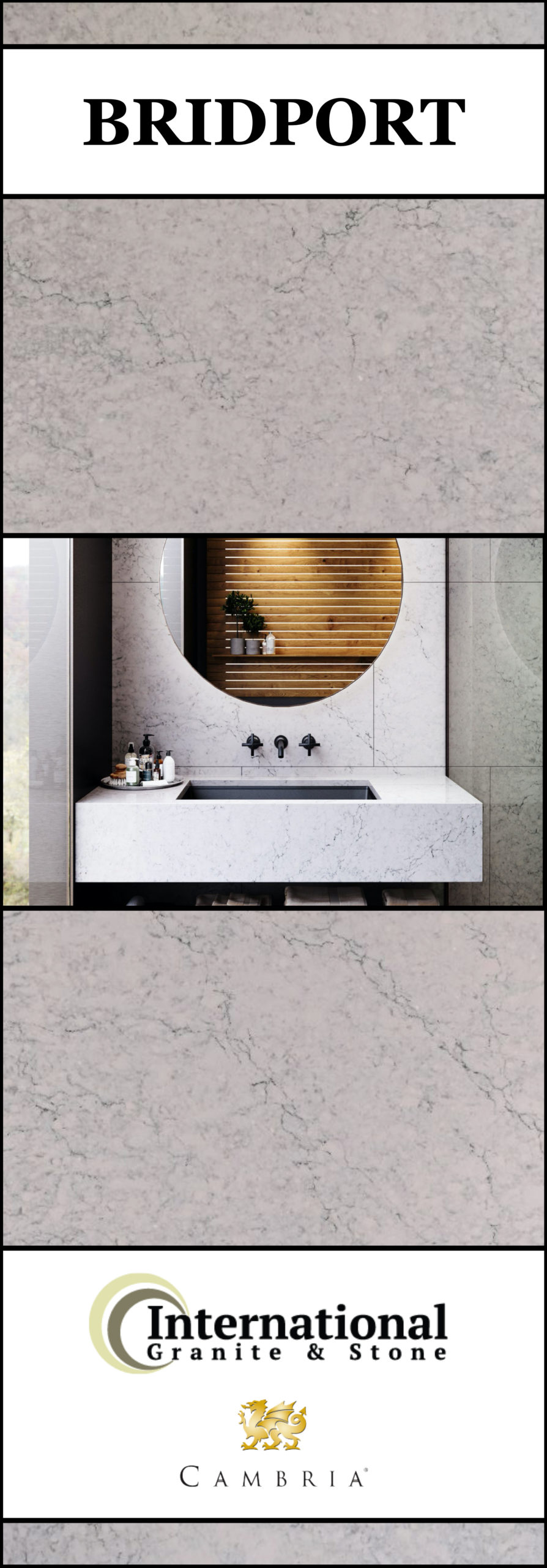 Bridport Cambria Quartz Full Slab Pin