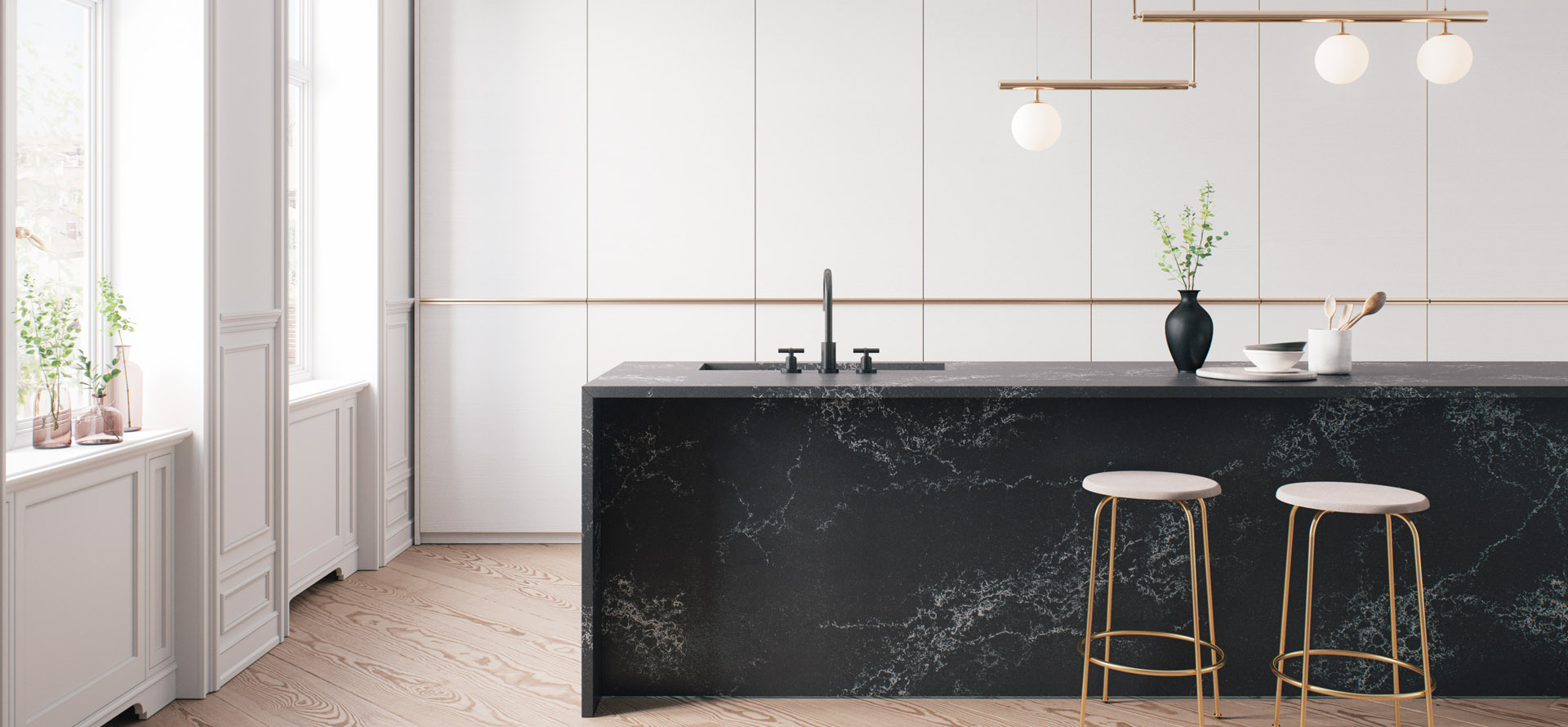 CAESARSTONE EMPIRA BLACK QUARTZ