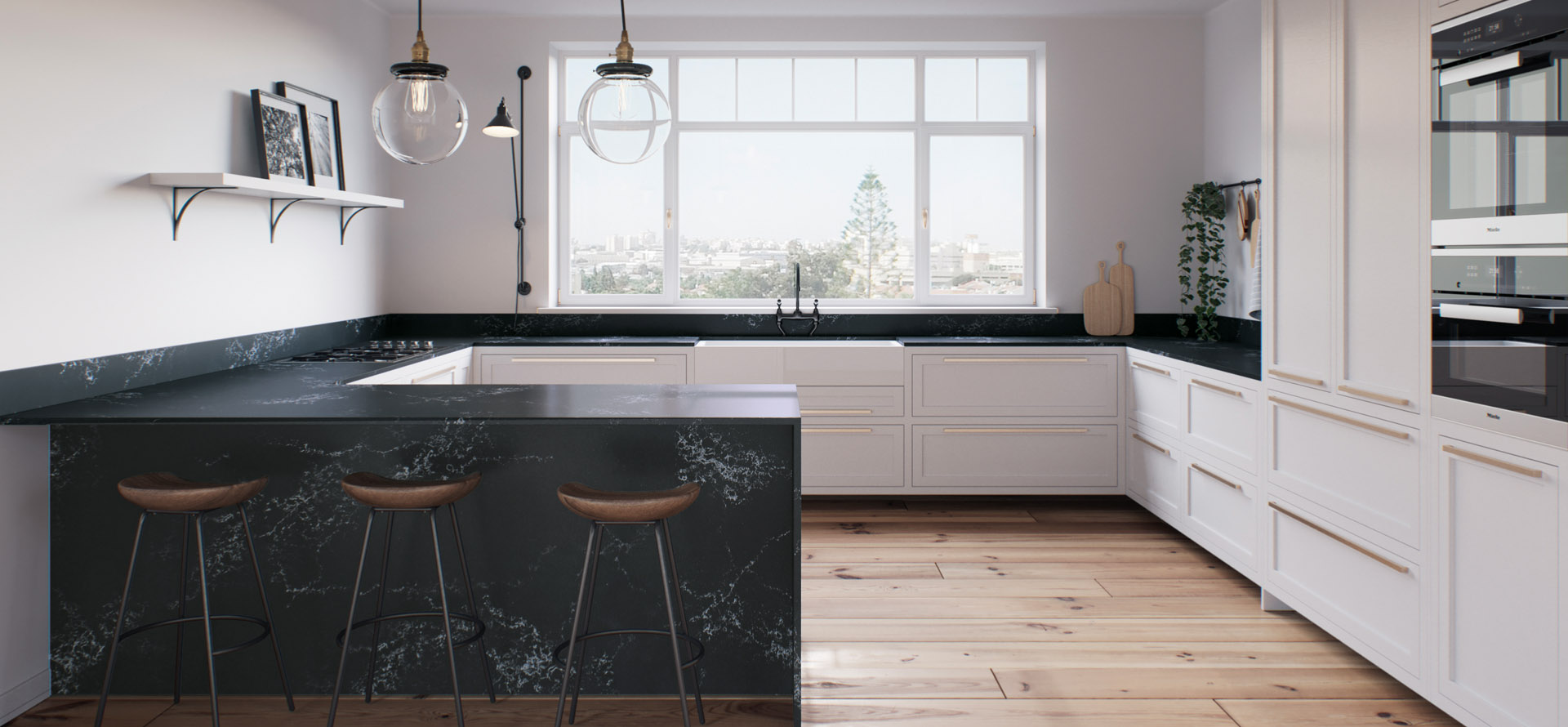 CAESARSTONE EMPIRA BLACK QUARTZ