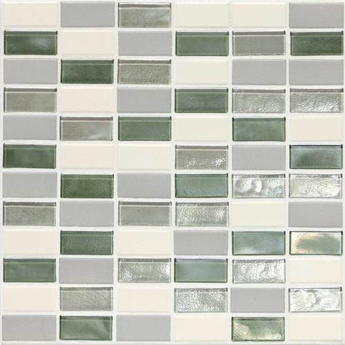 DALTILE COASTAL KEYSTONES CARIBBEAN PALM STRAIGHT-JOINT MOSAIC 5210