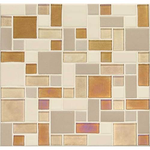 DALTILE COASTAL KEYSTONES ISLAND HARVEST BLOCK RANDOM MOSAIC CK91-7634