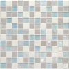 DALTILE COASTAL KEYSTONES MEDITERRANEAN MIST 1 X 1 MOSAIC CK92-7629