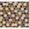 DALTILE COASTAL KEYSTONES TREASURE ISLAND HEXAGON MOSAIC CK90-7639