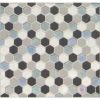 DALTILE COASTAL KEYSTONES TROPICAL THUNDER HEXAGON MOSAIC CK88-7637