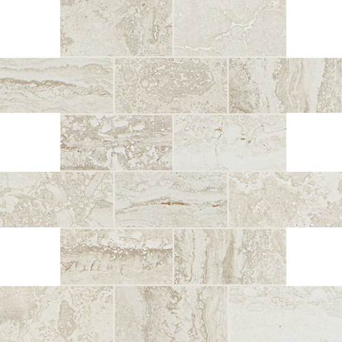 DALTILE EXQUISITE IVORY GLAZED CERAMIC MOSAIC EQ10-6840