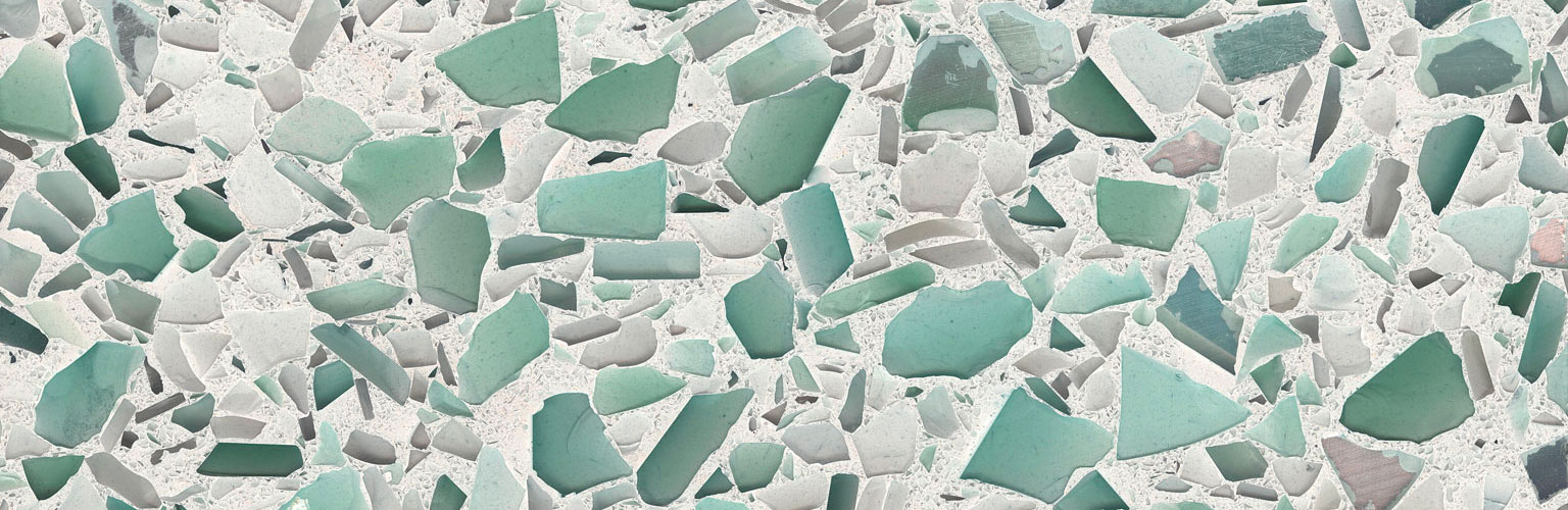 Aqua Current Vetrazzo Full Slab