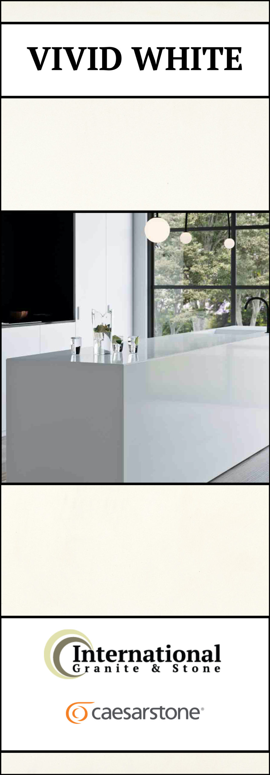 Vivid White Caesarstone Quartz Full Slab Pinterest