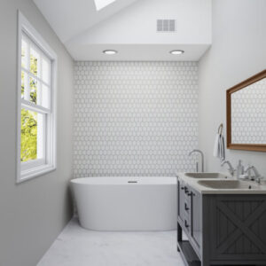 Jeweled Hex Pale Beige The Finish Line Anthology Tile