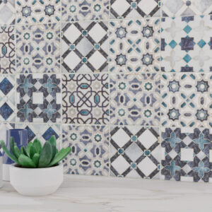 Moroccan Mix Azure Moroccan Habitat Anthology Tile