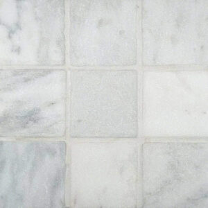 Arabescato Cararra 4x4 Tumbled Tile