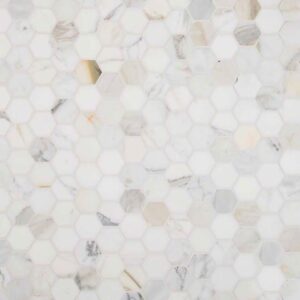 Calacata Gold 2inch Hexagon Polished