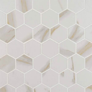 Calacatta Matte 2x2 Hexagon Mosaic