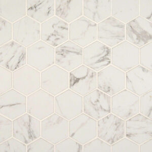 Carrara Matte 2x2 Hexagon Mosaic